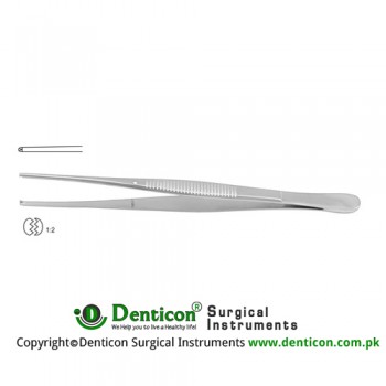 Semken Dissecting Forceps 1 x 2 Teeth Stainless Steel, 12.5 cm - 5"